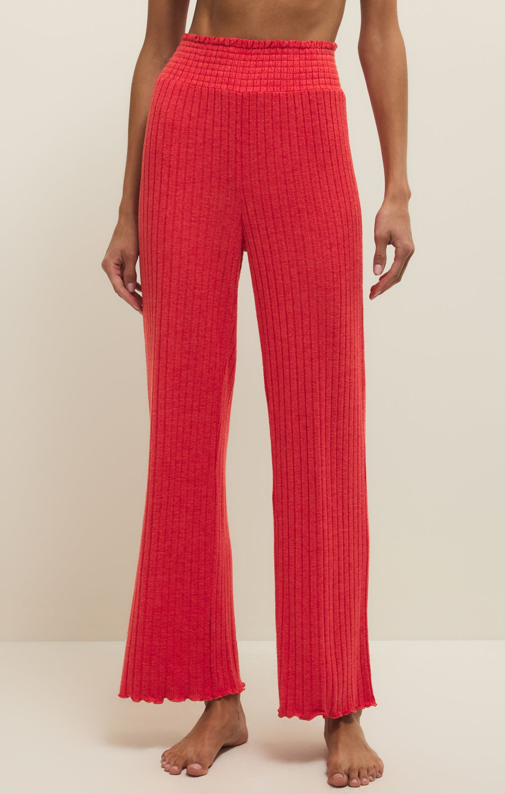 Dawn Smocked Silky Rib Pant