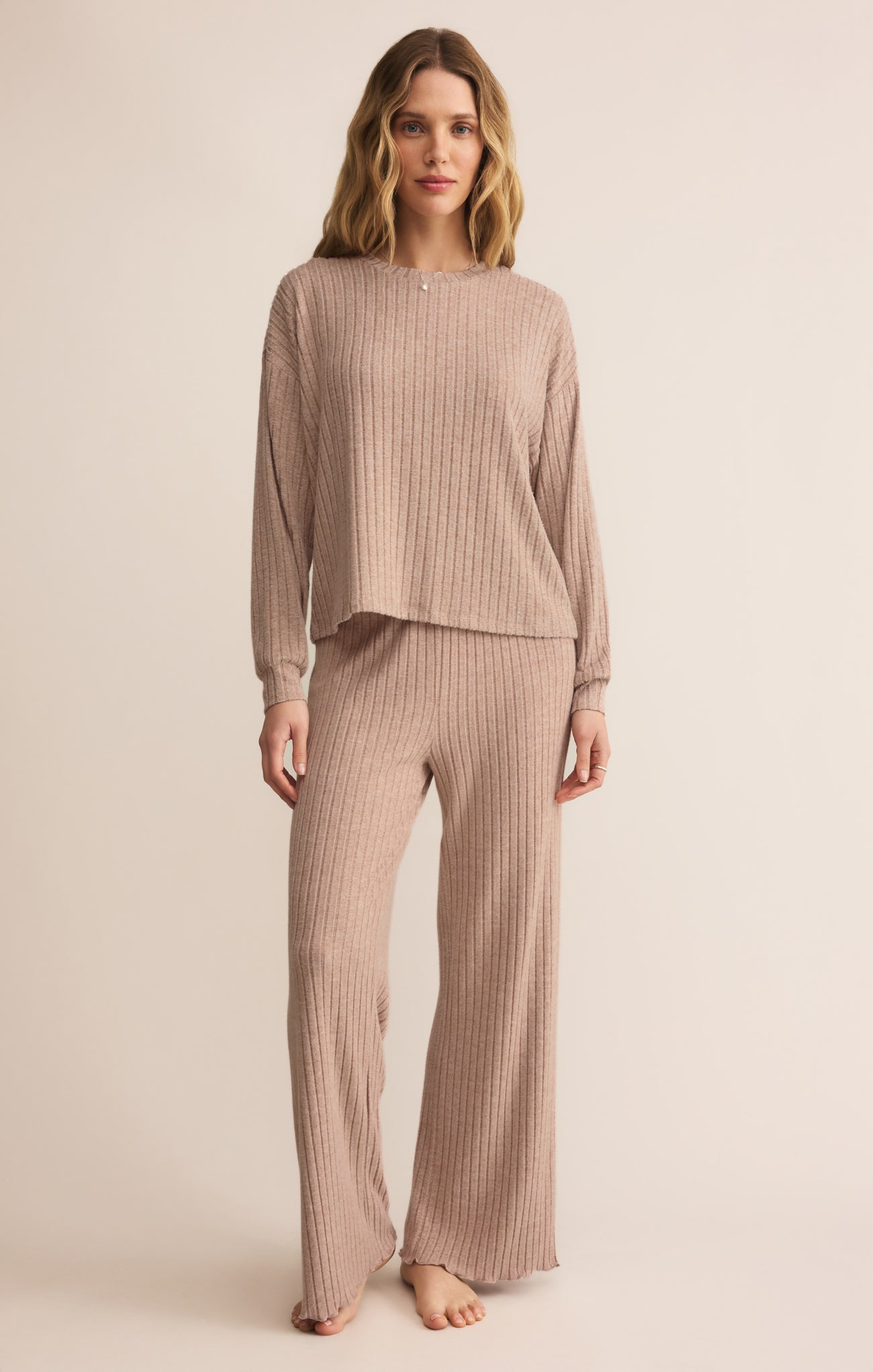 Dawn Smocked Silky Rib Pant