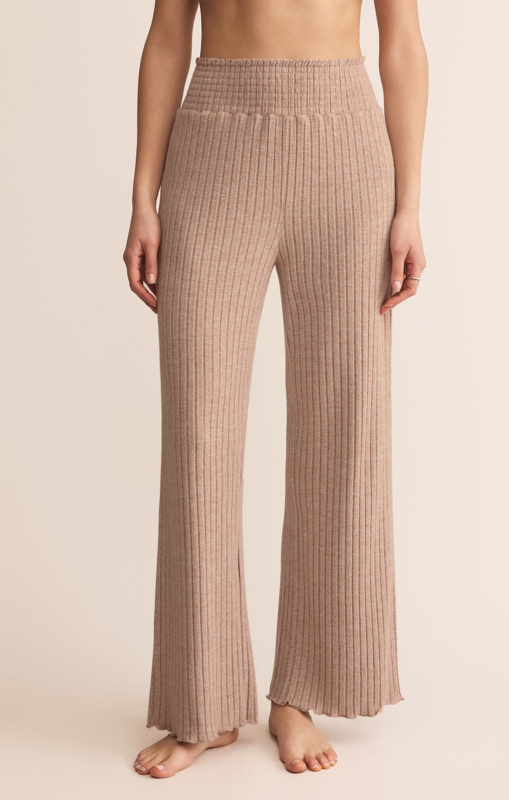 Dawn Smocked Silky Rib Pant