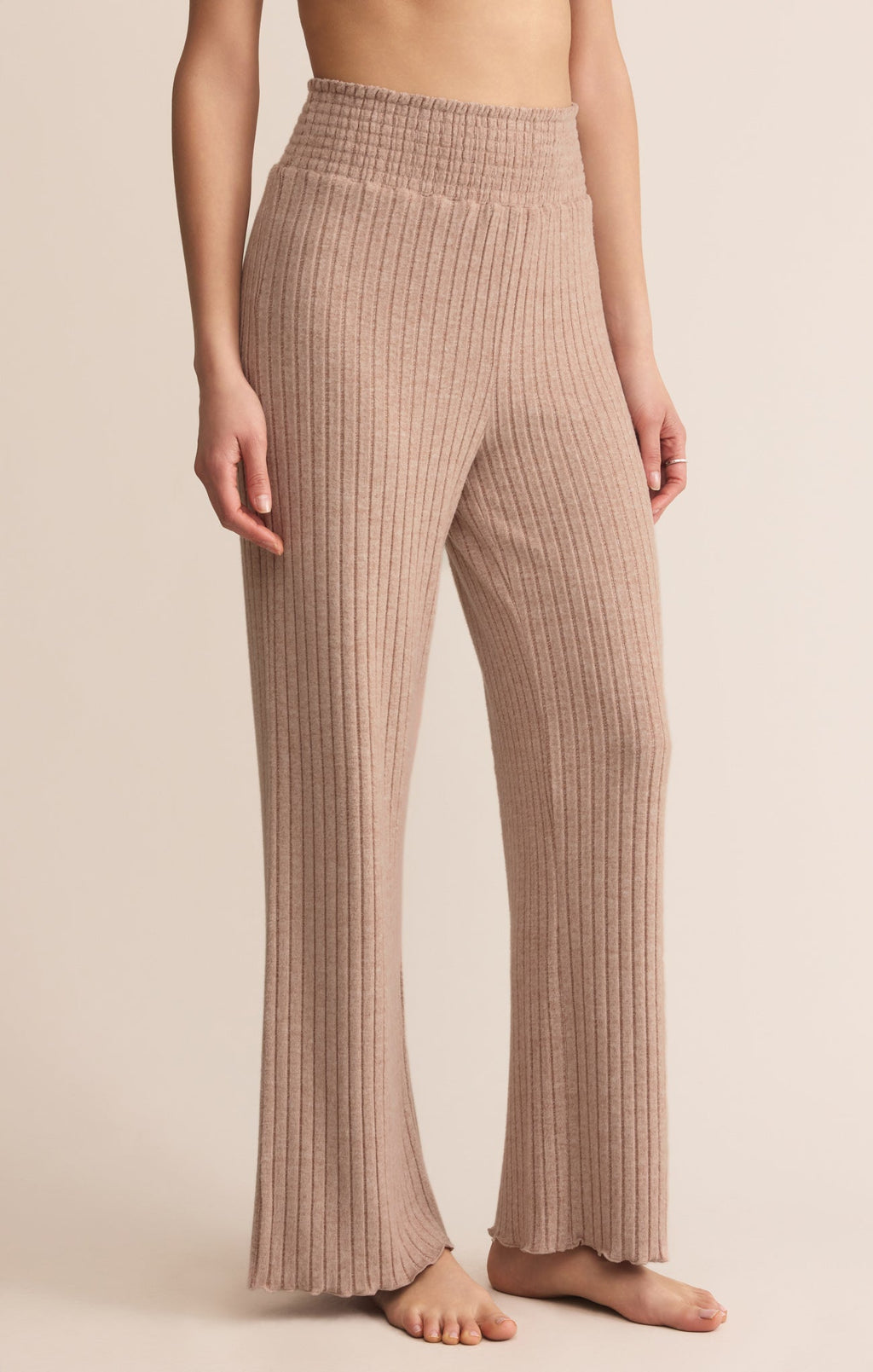Dawn Smocked Silky Rib Pant