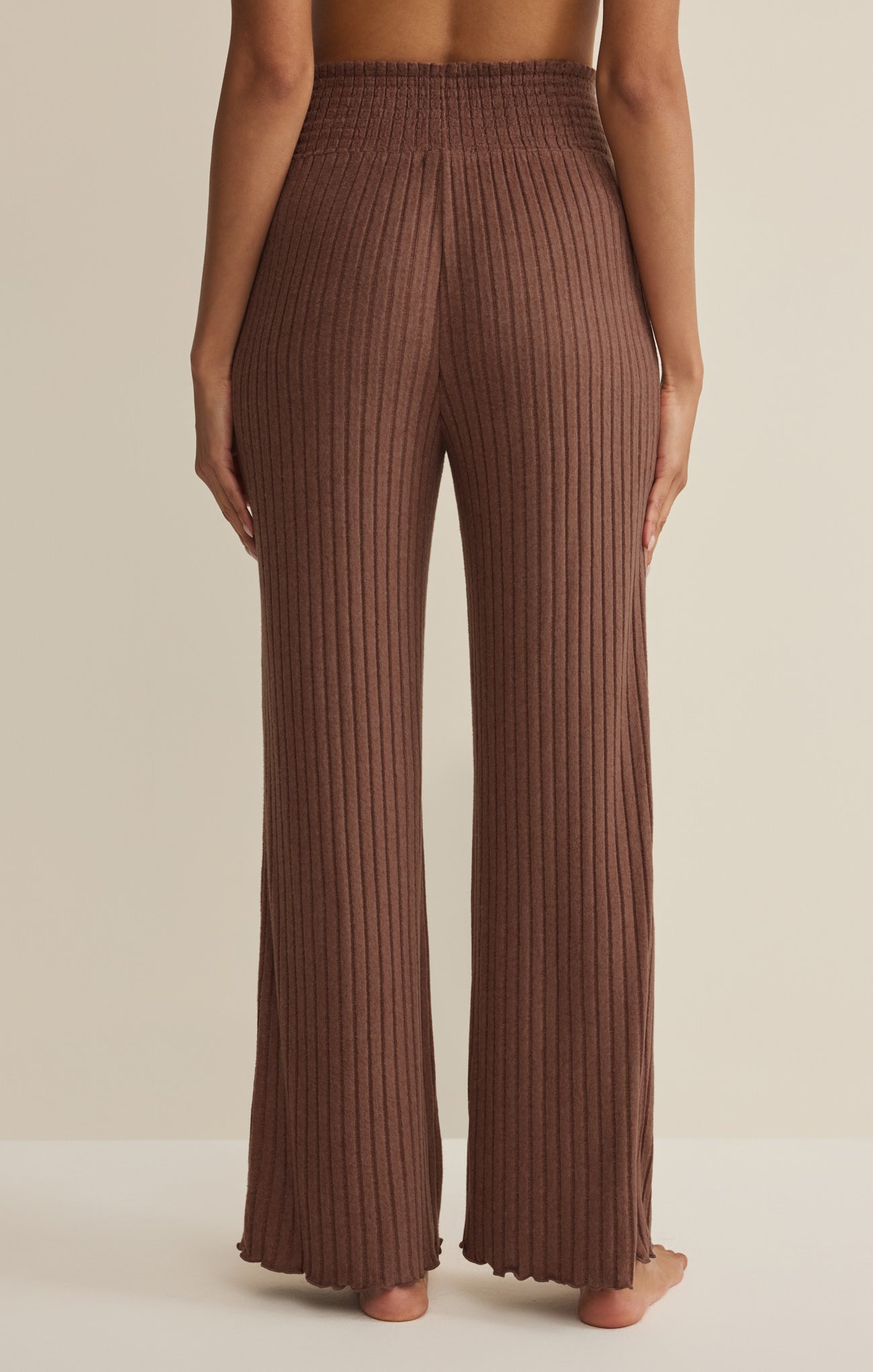 Dawn Smocked Silky Rib Pant