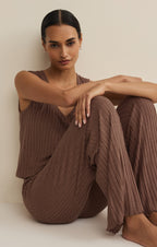 Dawn Smocked Silky Rib Pant