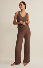 Dawn Smocked Silky Rib Pant