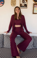 Dawn Smocked Silky Rib Pant