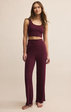 Dawn Smocked Silky Rib Pant