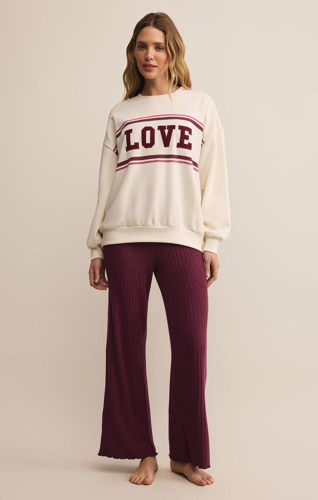 Dawn Smocked Silky Rib Pant