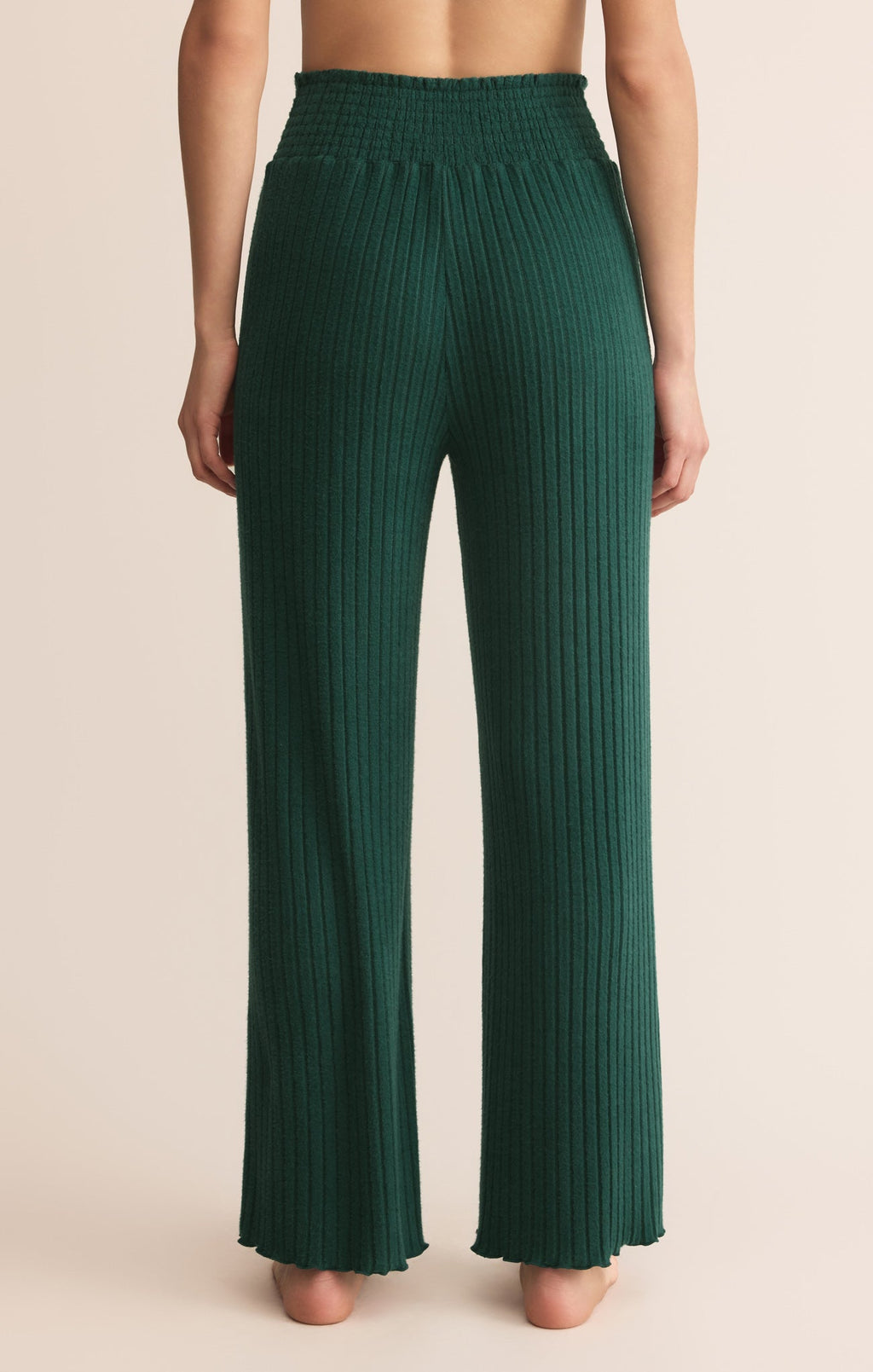 Dawn Smocked Silky Rib Pant