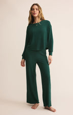 Dawn Smocked Silky Rib Pant