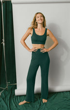 Dawn Smocked Silky Rib Pant