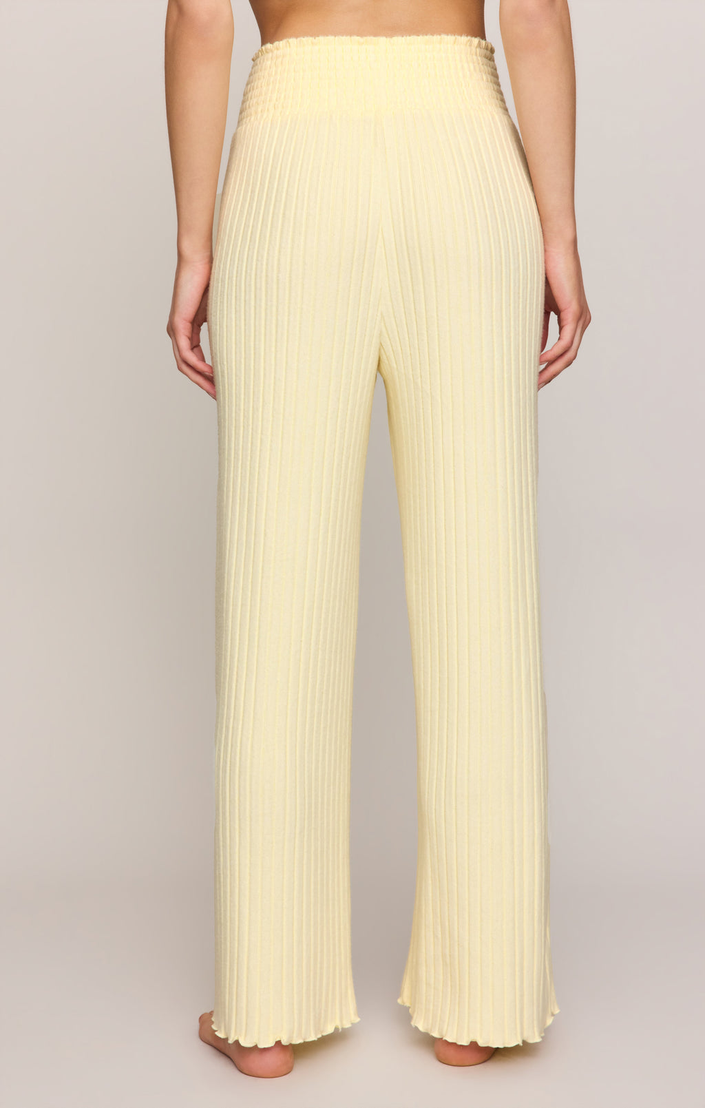 Dawn Smocked Silky Rib Pant