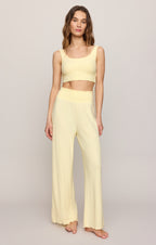 Dawn Smocked Silky Rib Pant