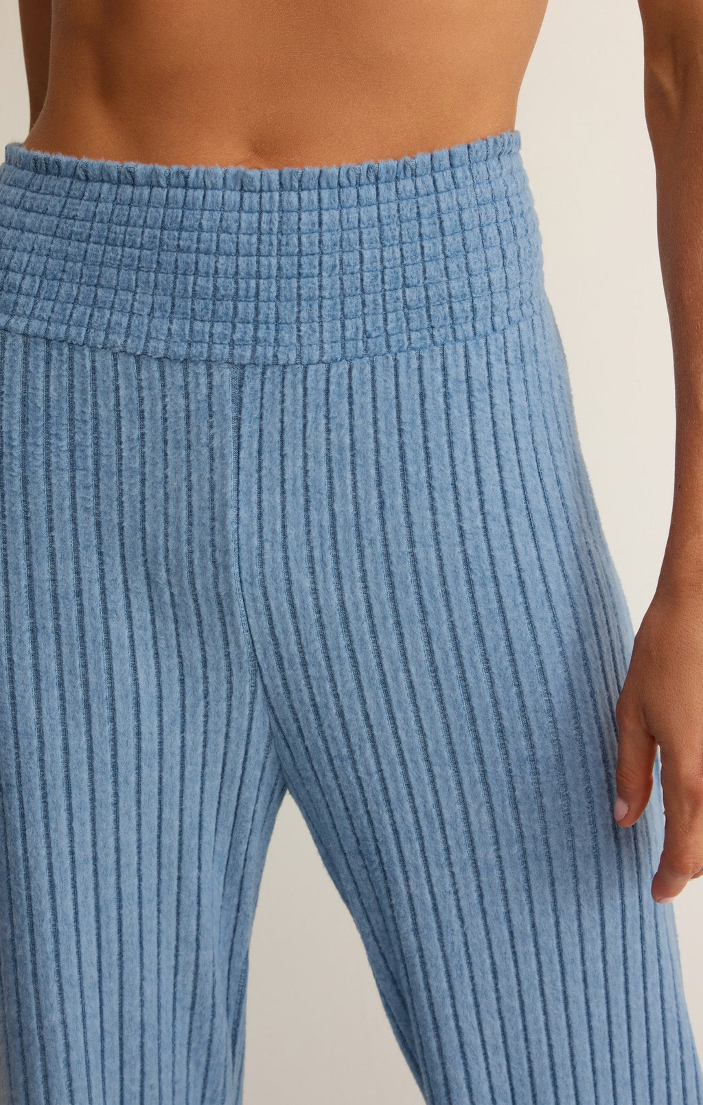 Dawn Smocked Silky Rib Pant