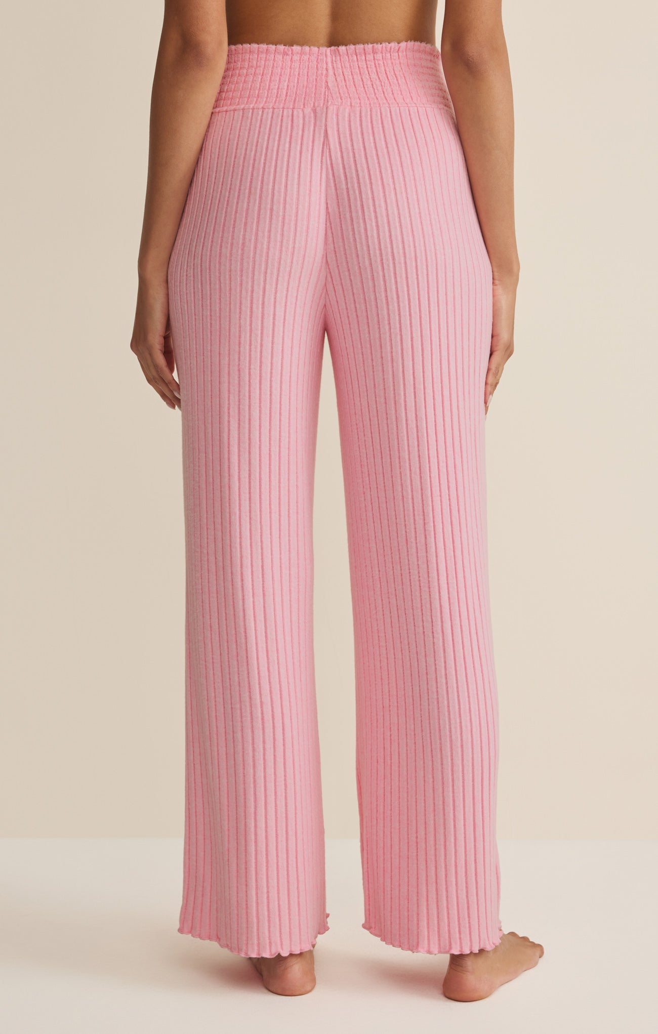 Dawn Smocked Silky Rib Pant