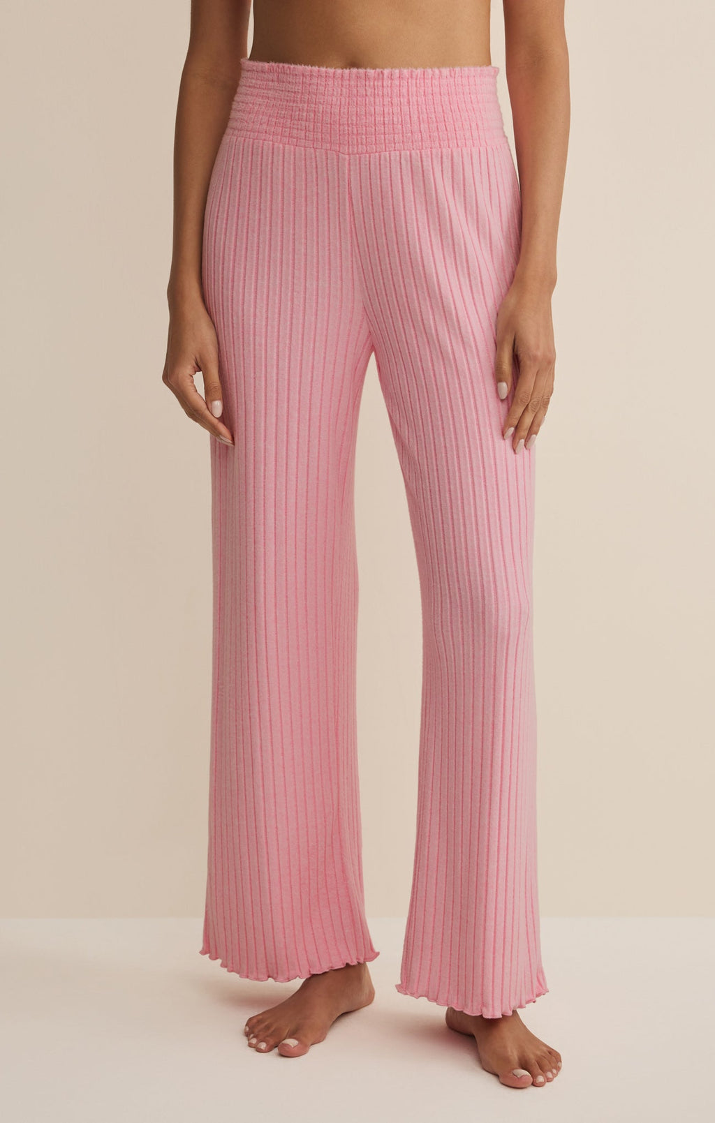 Dawn Smocked Silky Rib Pant