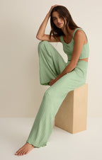 Dawn Smocked Silky Rib Pant