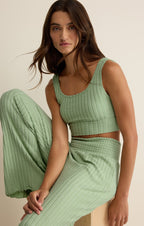 Dawn Smocked Silky Rib Pant