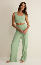 Dawn Smocked Silky Rib Pant