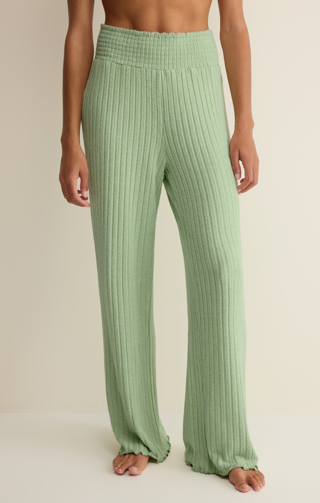 Dawn Smocked Silky Rib Pant Main image