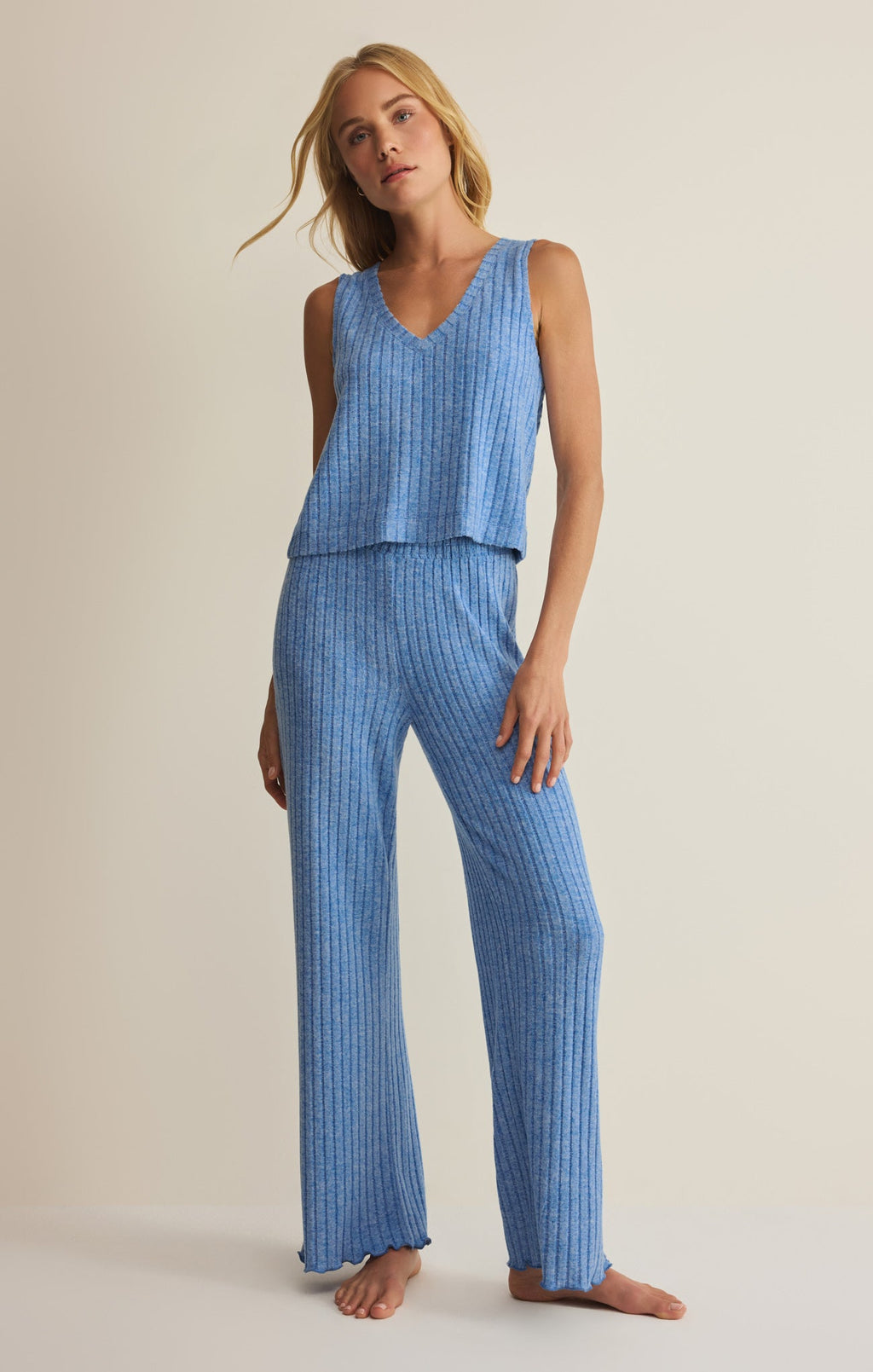 Dawn Smocked Silky Rib Pant
