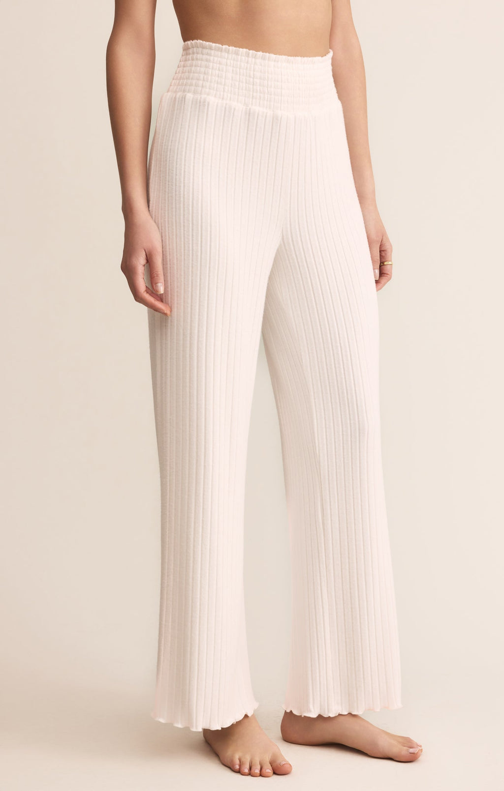 Dawn Smocked Silky Rib Pant