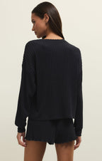Daydream Silky Rib Long Sleeve Top