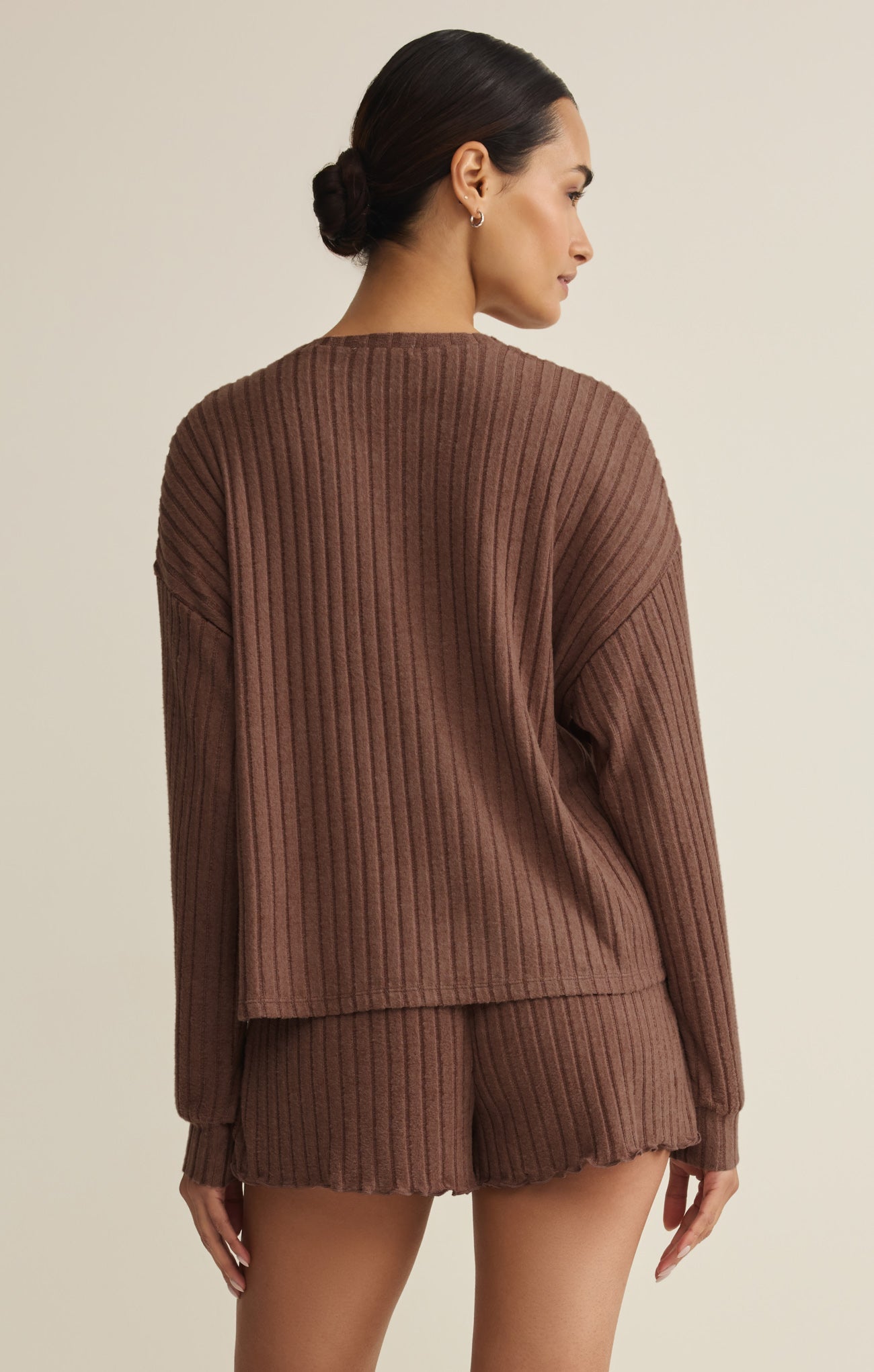 Daydream Silky Rib Long Sleeve Top Secondary image
