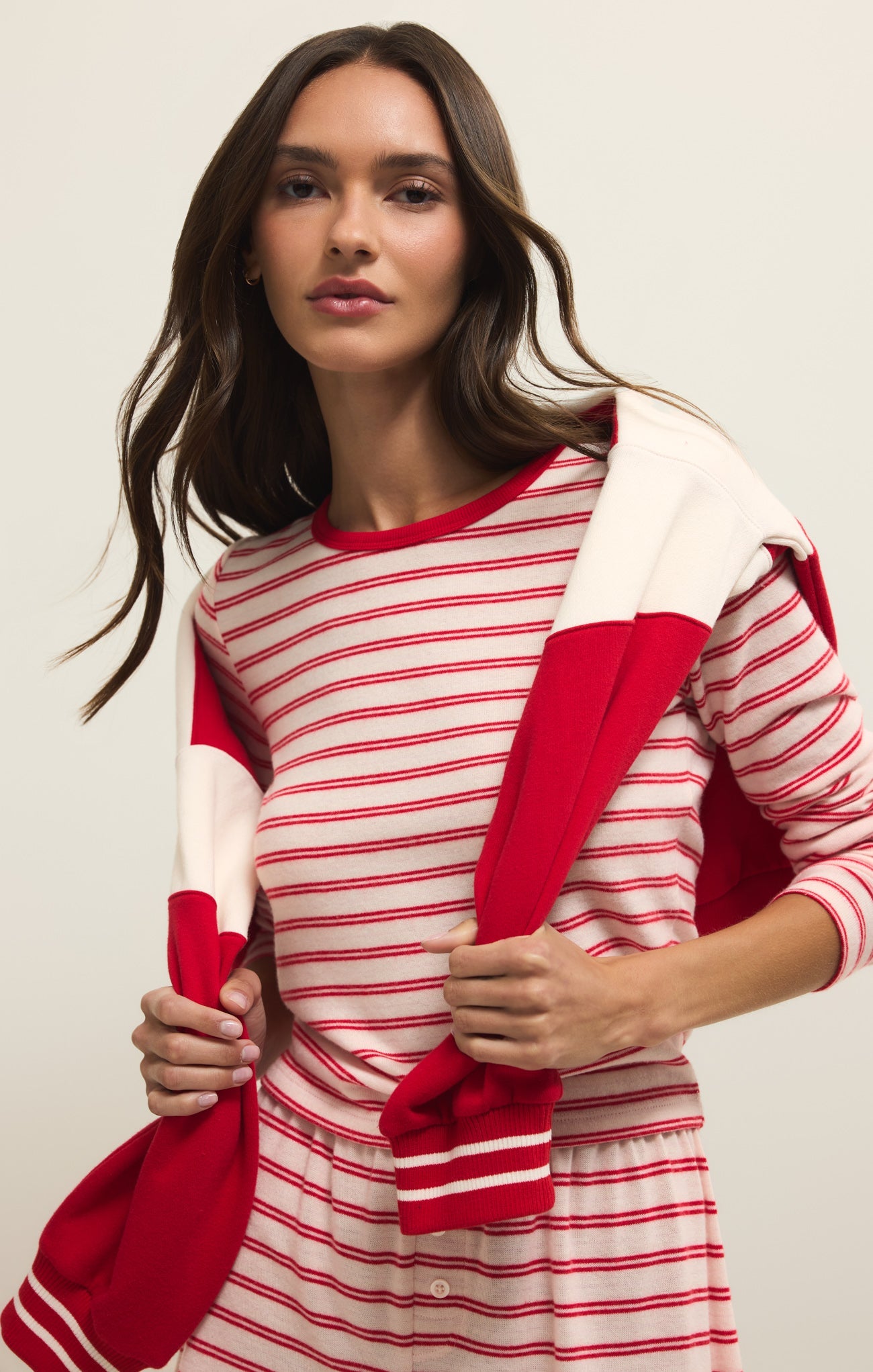 Night In Stripes Long Sleeve Top