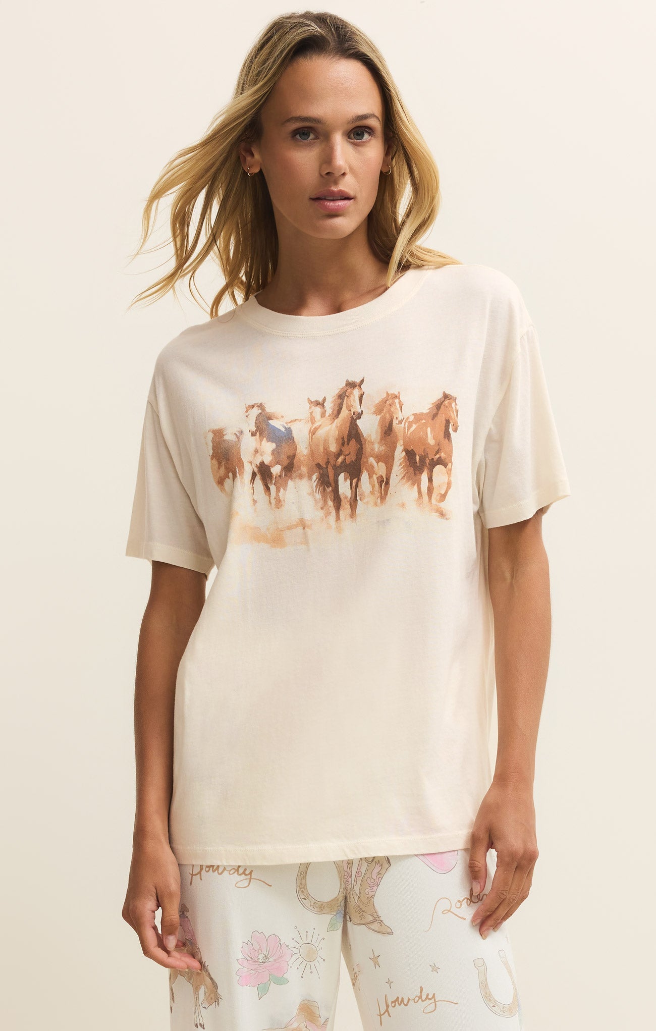 Howdy Horses Boyfriend Tee Main image