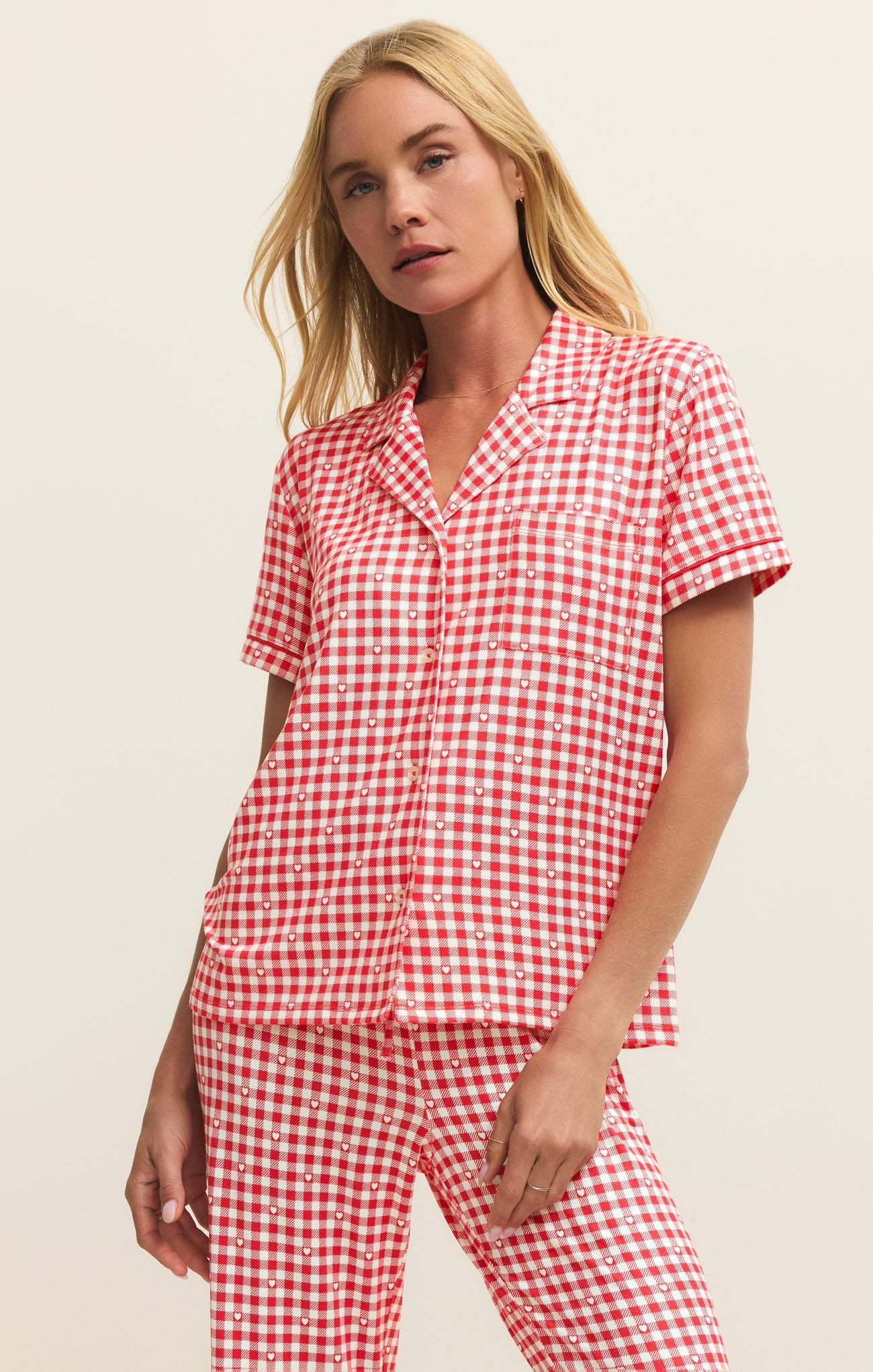 Gingham PJ Top Main image