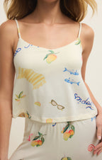 Marbella Cropped Silky Jersey Cami
