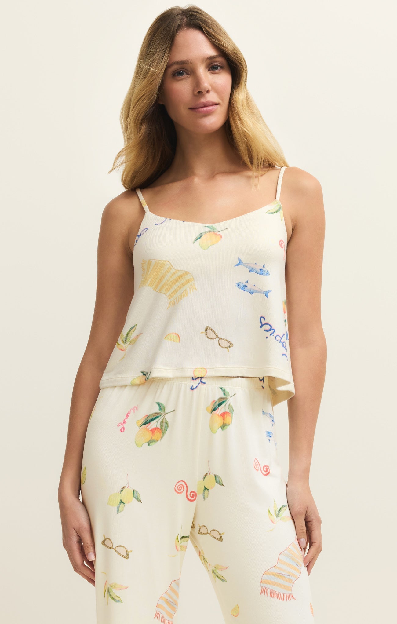 Marbella Cropped Silky Jersey Cami Main image