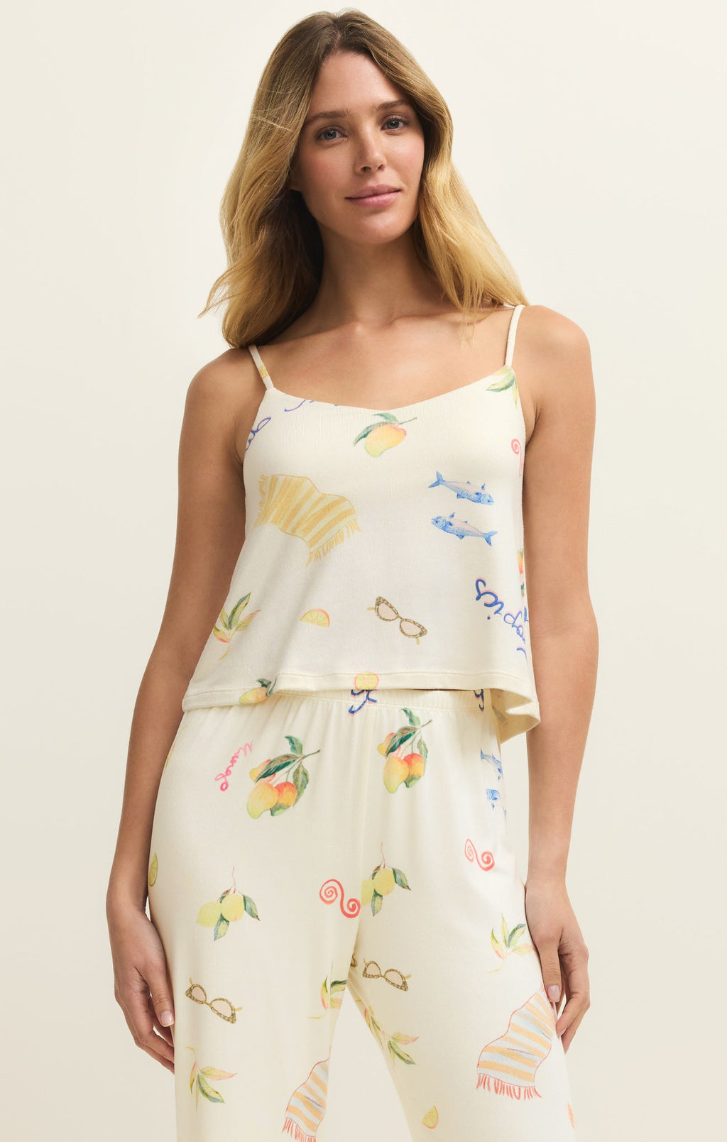 Marbella Cropped Silky Jersey Cami