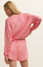 Bisous Gingham PJ Long Sleeve