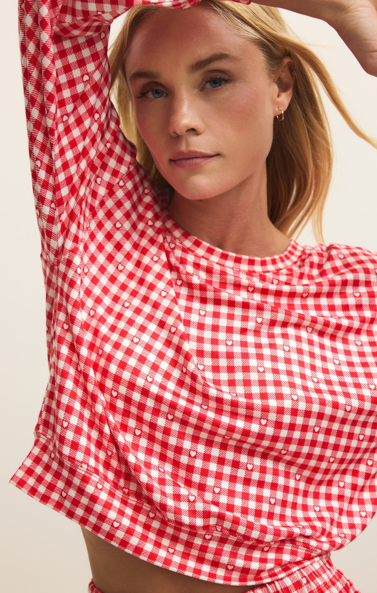 Bisous Gingham PJ Long Sleeve