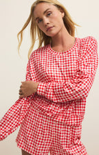 Bisous Gingham PJ Long Sleeve