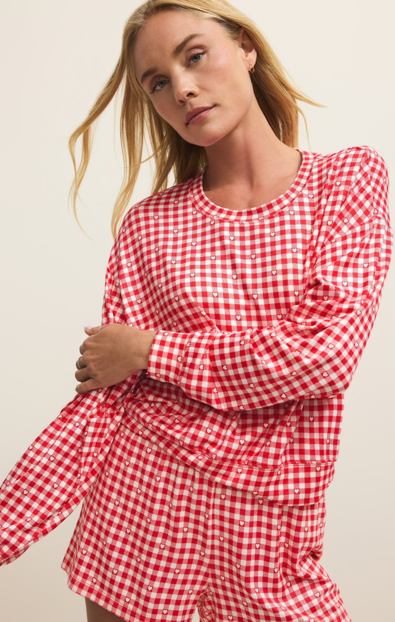 Bisous Gingham PJ Long Sleeve
