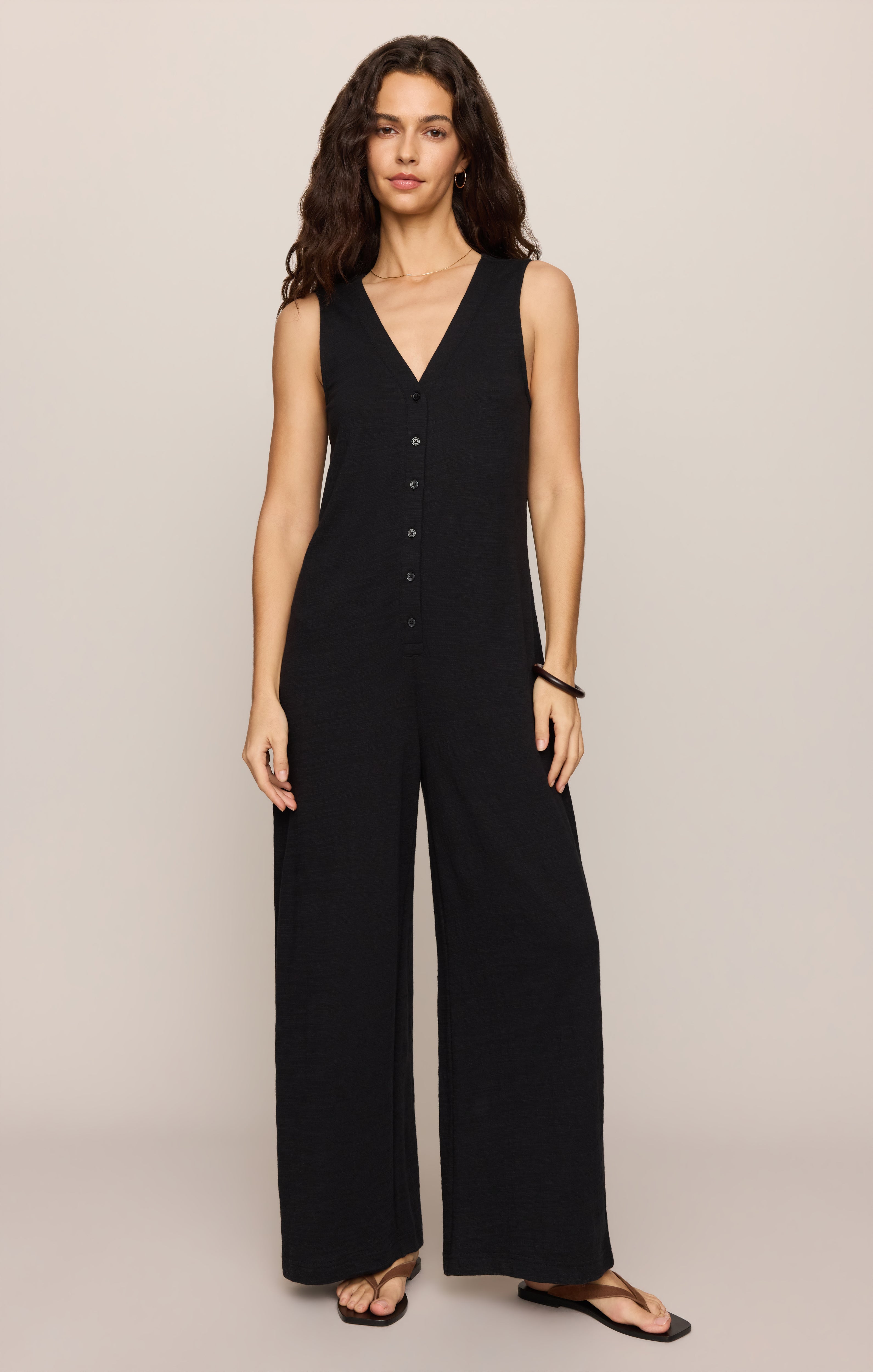 Solace Textured Slub Jumpsuit Main image