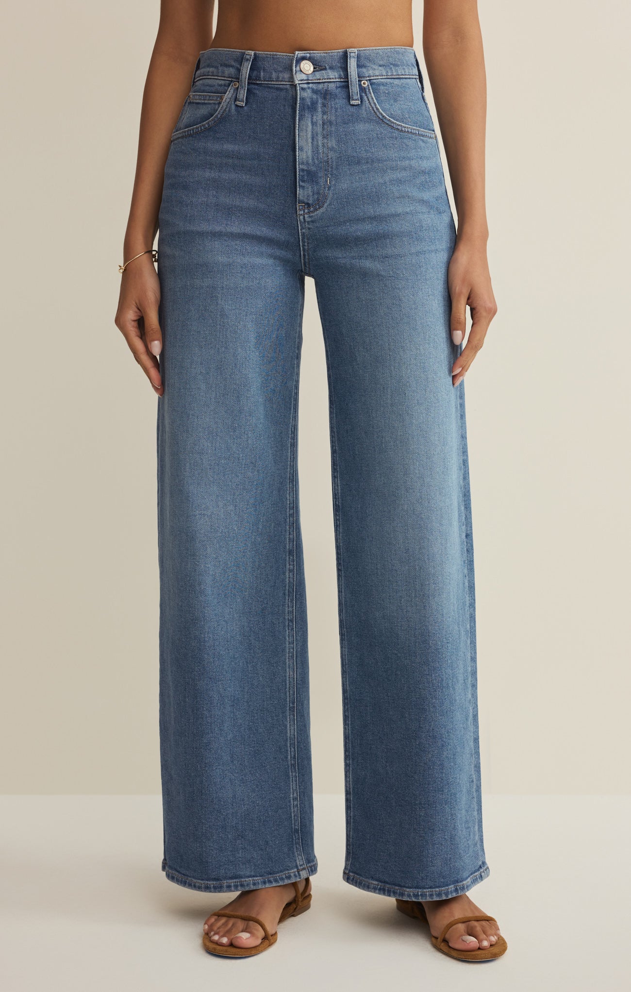 Nova High Rise Wide Leg Denim Pant Main image