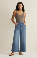 Nova High Rise Denim Crop Pant