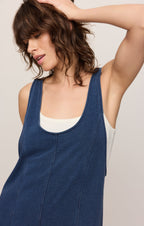 Dream All Day Knit Denim Overall