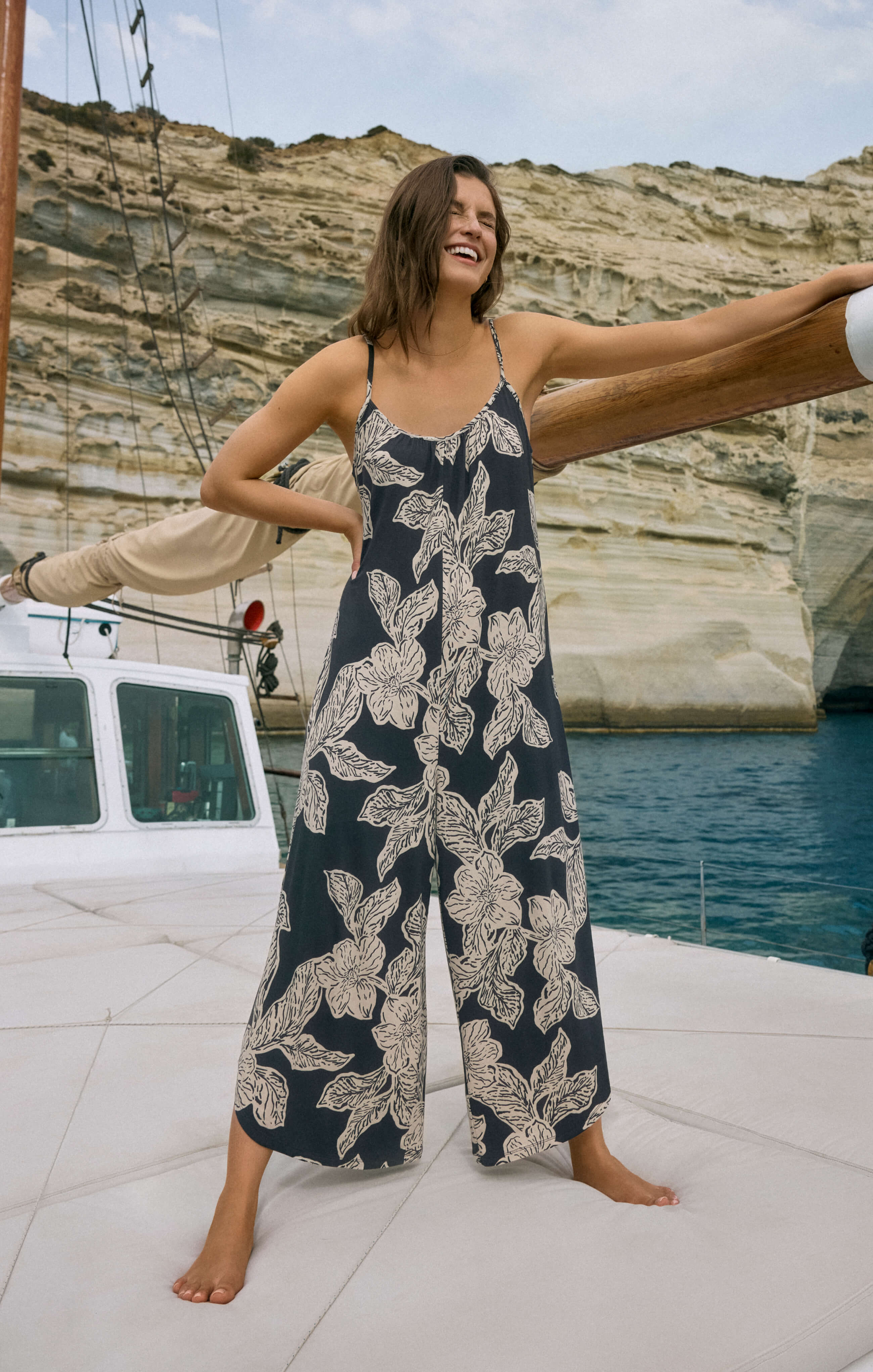 Flared Asha Floral Jumpsuit Main image