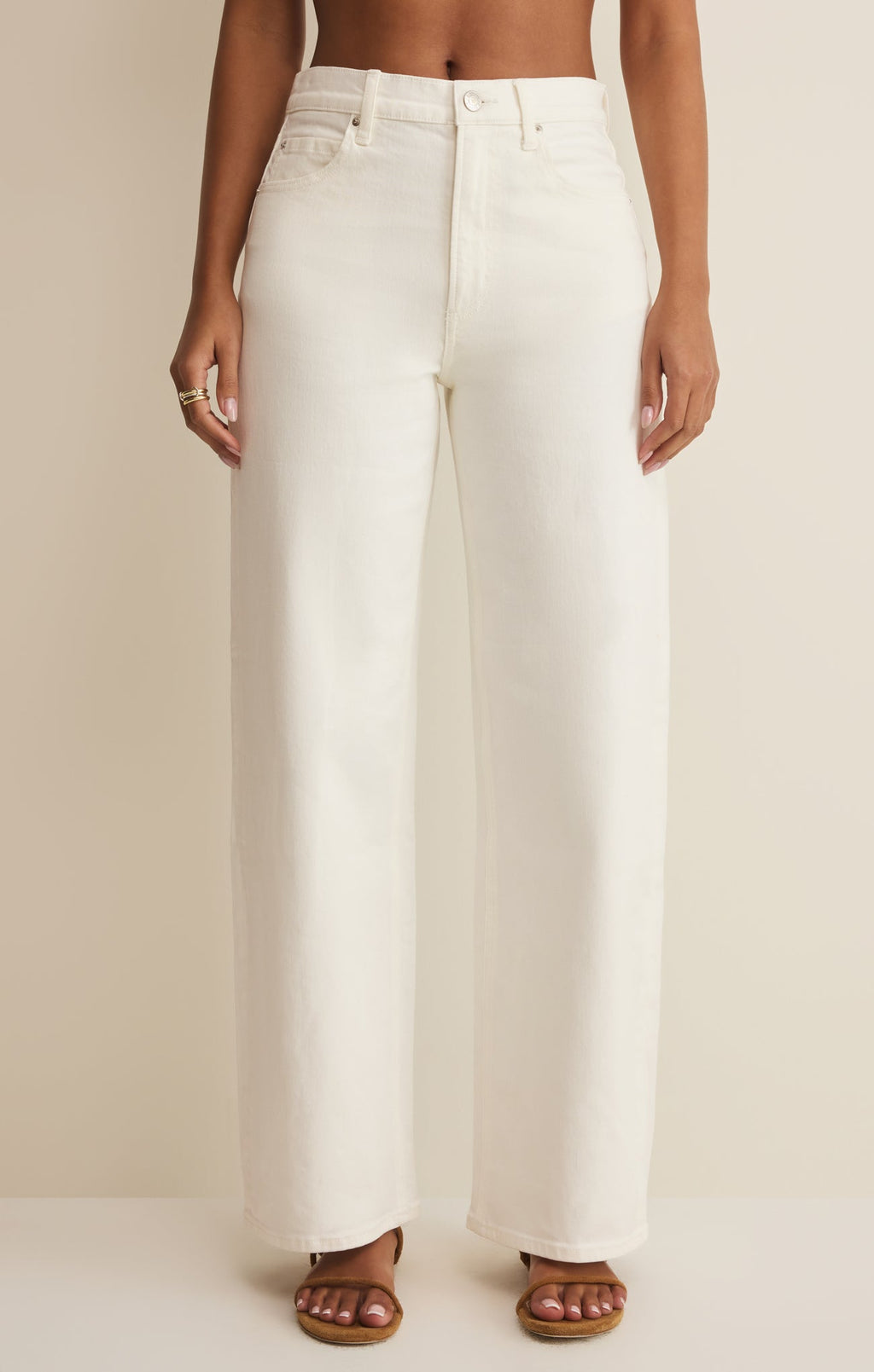 Remi High Rise Denim Bowed Pant