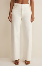 Remi High Rise Denim Bowed Pant