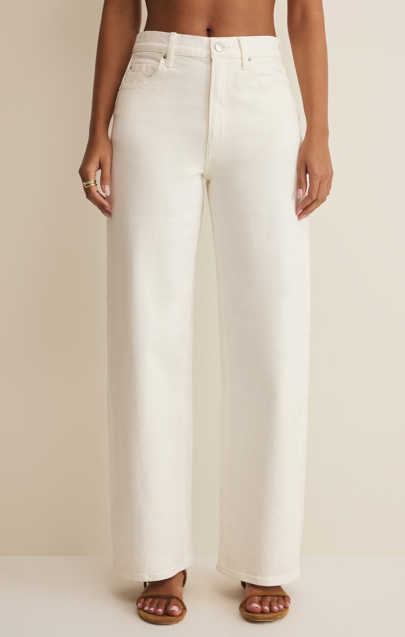 Remi High Rise Denim Bowed Pant