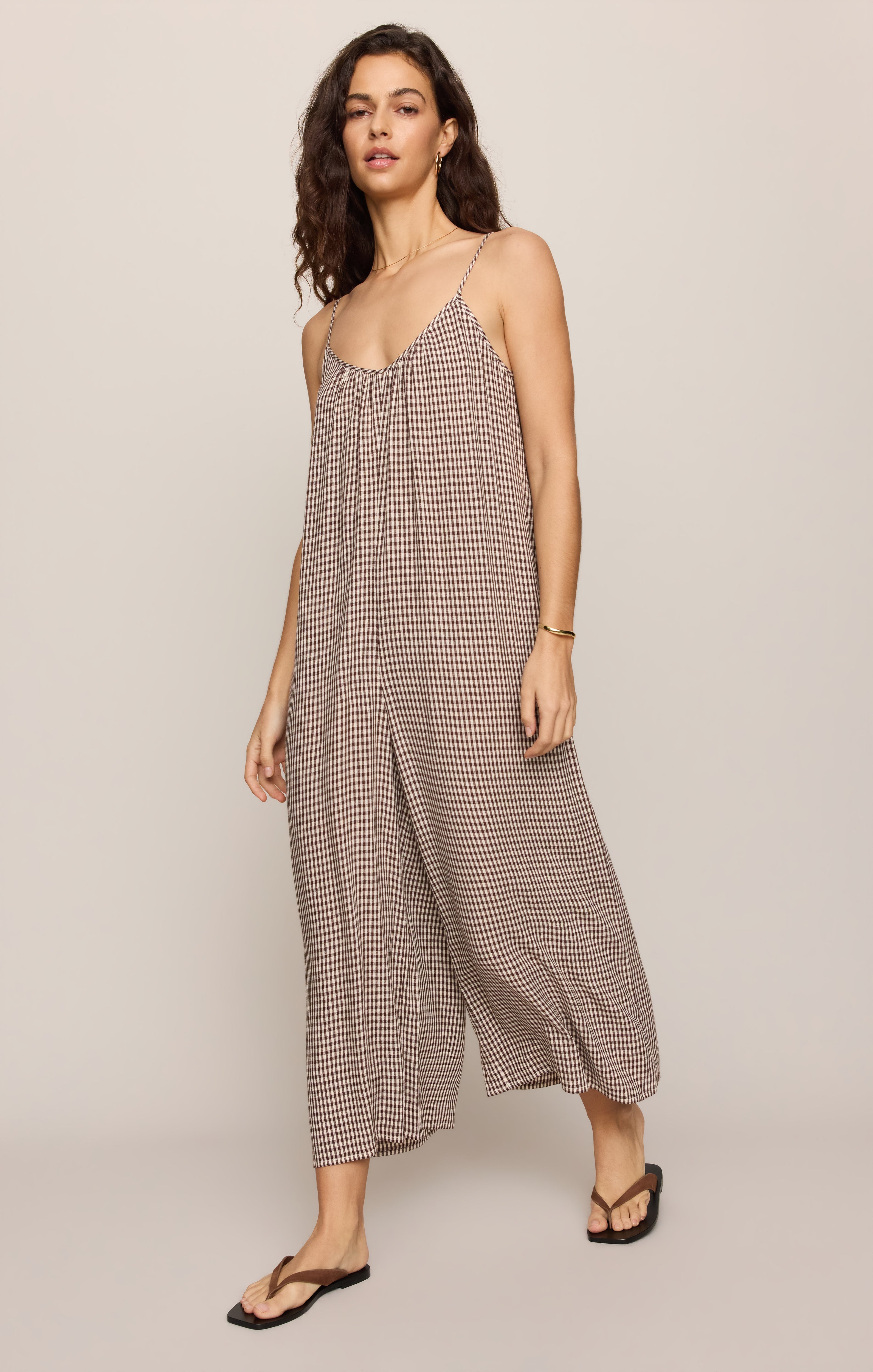 Flared Gingham Jumpsuit Secondary image