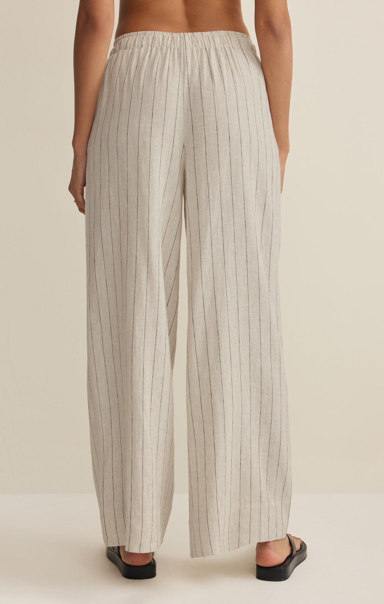 Henri Striped Linen Wide Leg Pant Secondary image