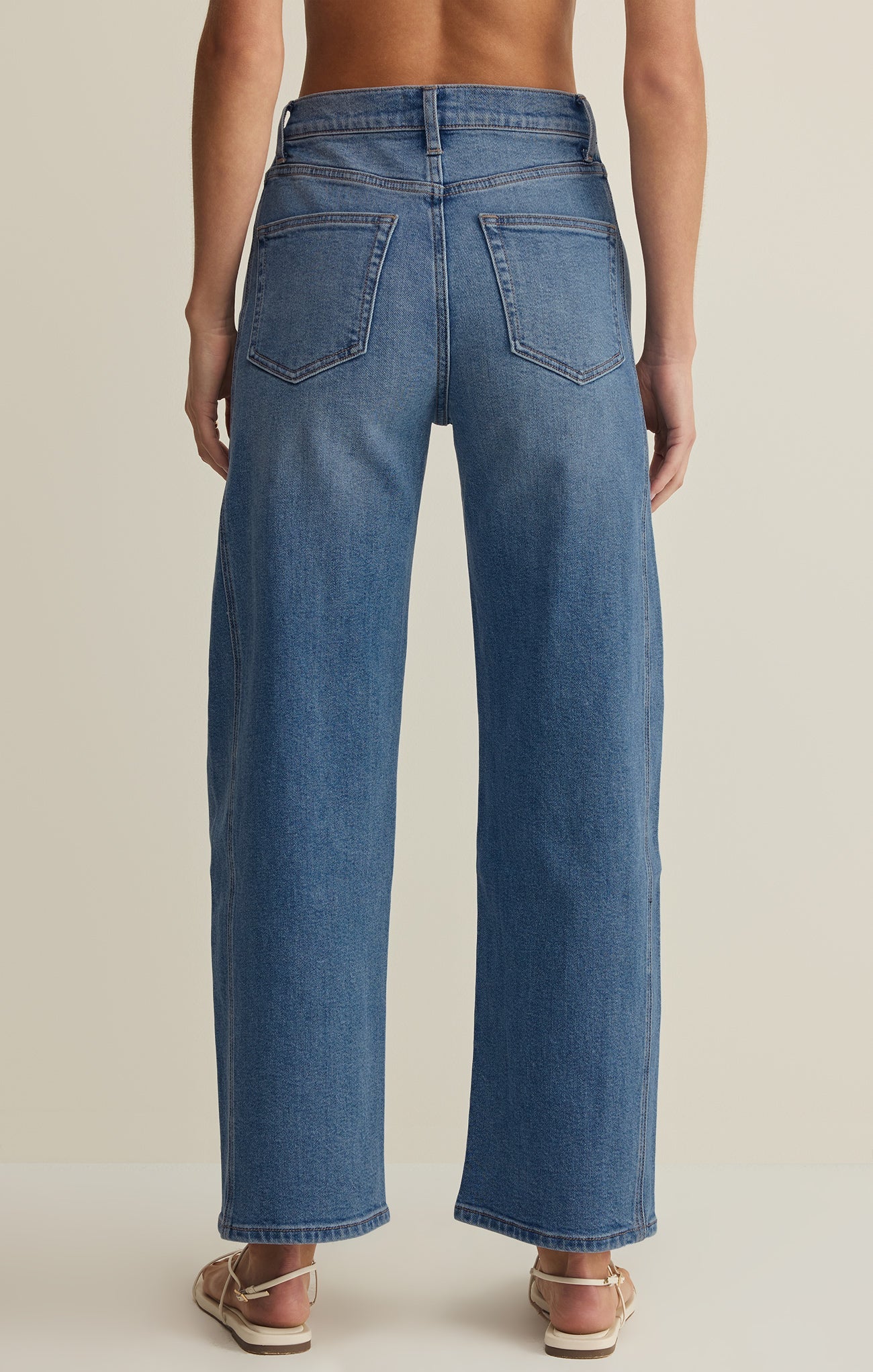 Luna High Rise Bowed Denim Pant Secondary image