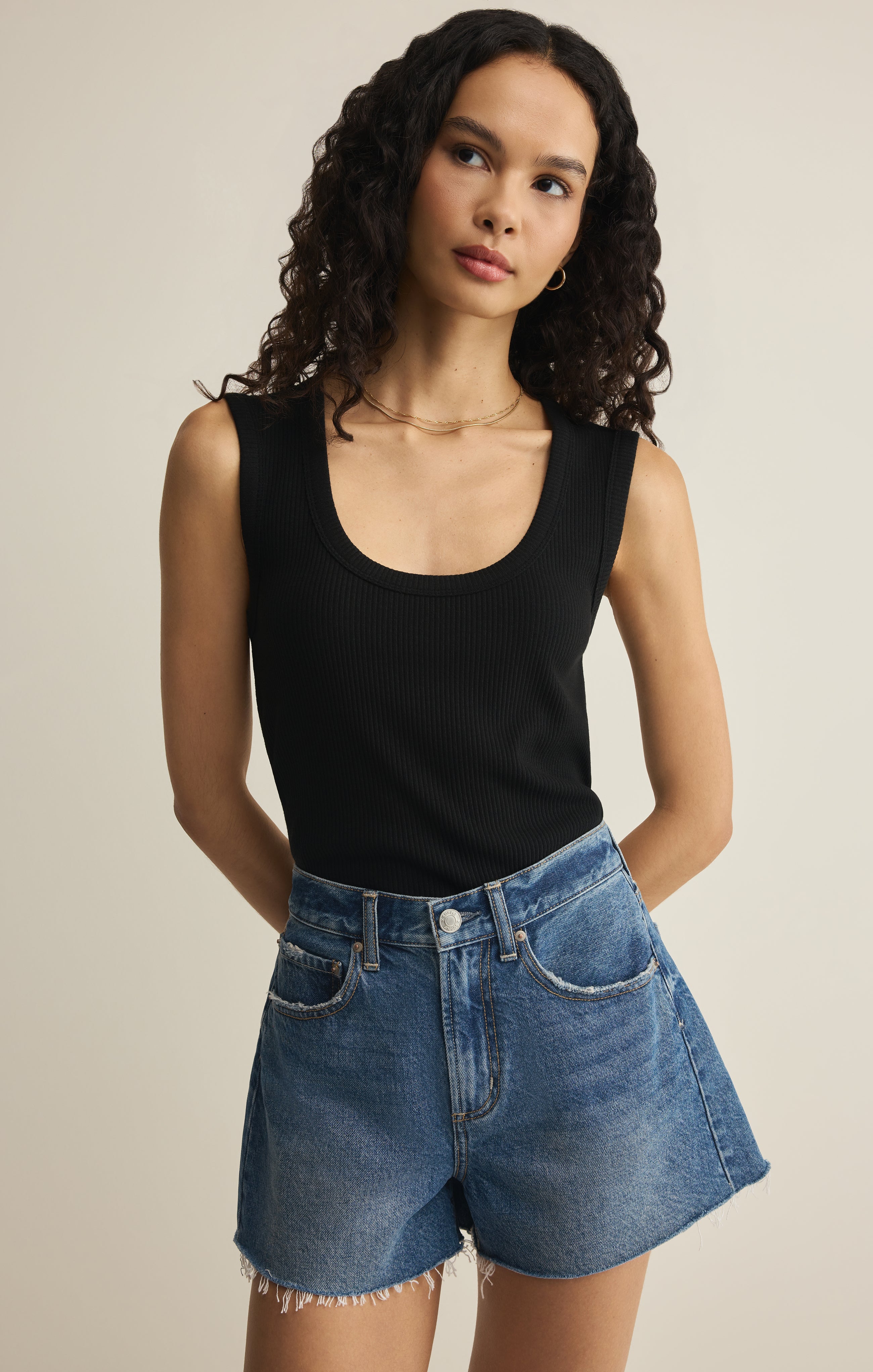 Alex Hi Rise Denim Short