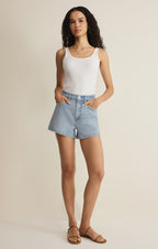 Camila High Rise A-Line Denim Short