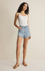 Camila High Rise A-Line Denim Short
